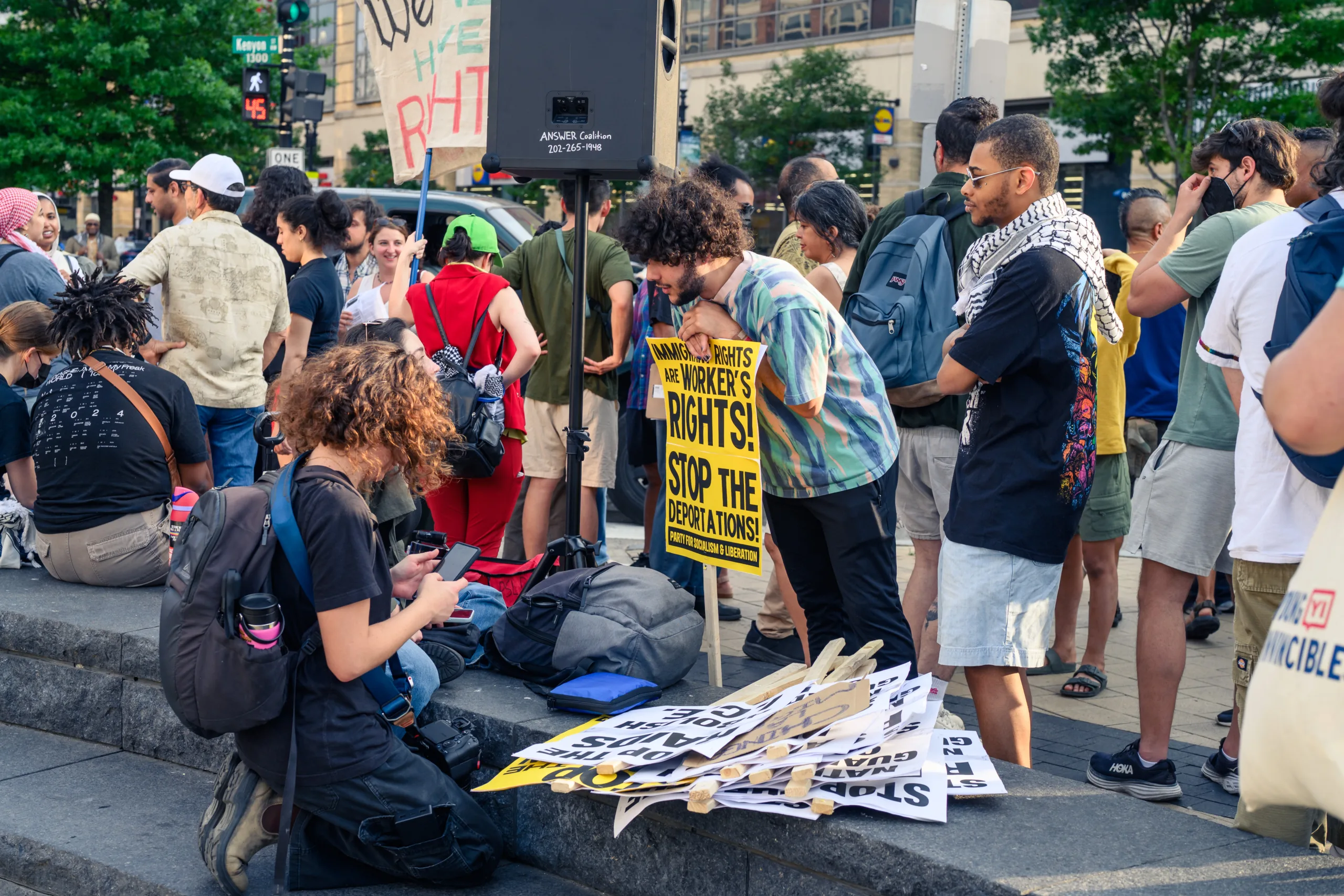 Une manifestation contre ICE à Washington DC